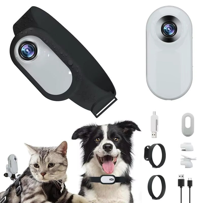Dog Tracker Collar Hd 1080P Wireless Cat Camera Collars Sport/Action Camera with Video Records Wireless Collar Pet Supplies