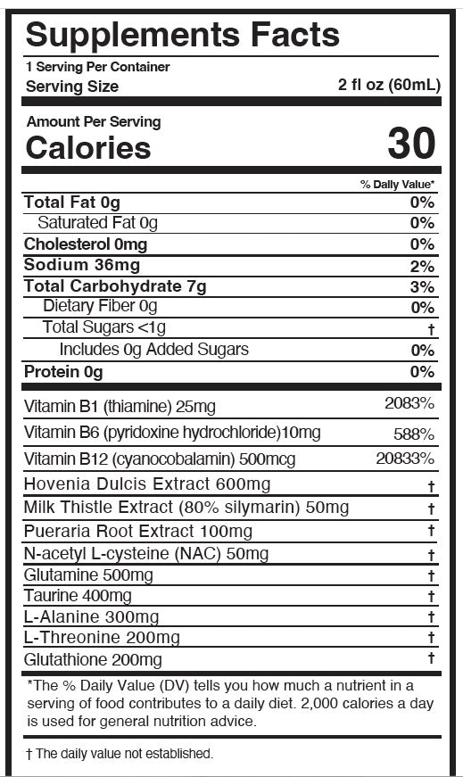 Rapid Hangover Recovery Shot in Natural Grape Flavor