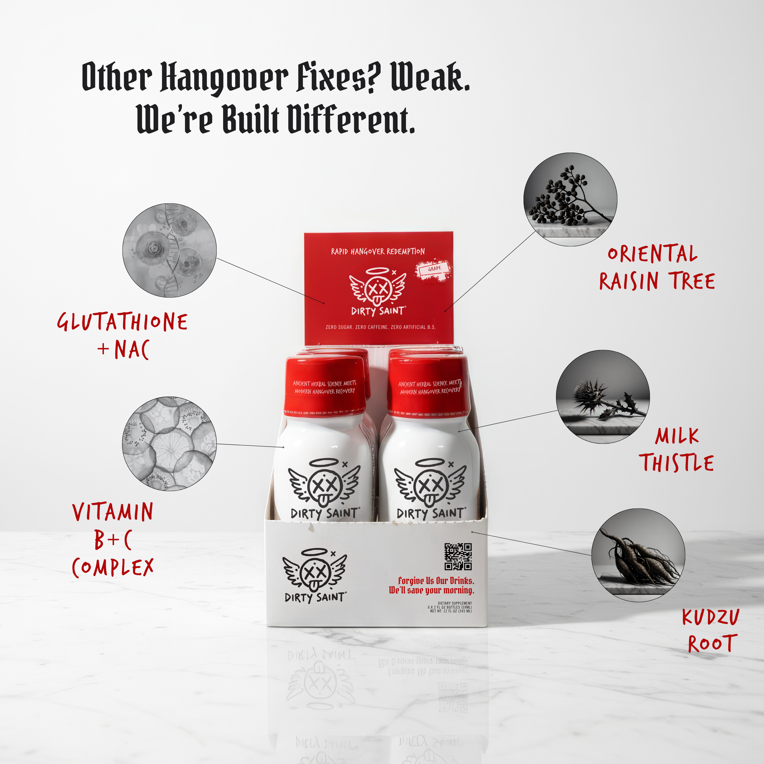 Rapid Hangover Recovery Shot in Natural Grape Flavor