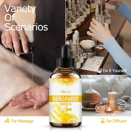 Bergamot Oil, Premium Essential Oil for Hair Care, Home Diffusers, Skin, Spas, Massage and Humidifiers